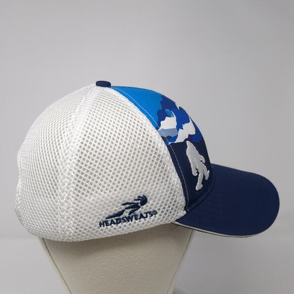 Headsweats Snapback Trucker Cap Blue One Size Adjustable Mesh Back Polyester - Picture 5 of 9